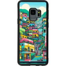 Samsung Galaxy S9 Case Hülle - Silikon schwarz Medellin Comuna 13 Kunst