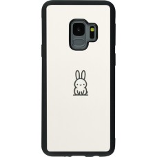 Samsung Galaxy S9 Case Hülle - Silikon schwarz Minimal Häschen Süße