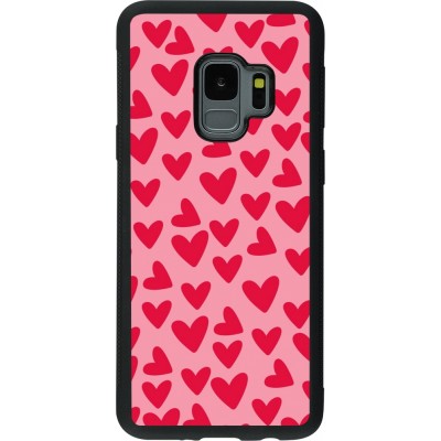 Samsung Galaxy S9 Case Hülle - Silikon schwarz Mom 2024 kleine Herzen