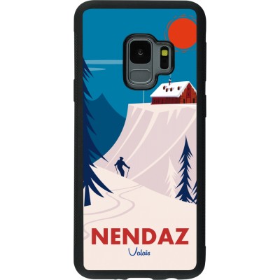 Samsung Galaxy S9 Case Hülle - Silikon schwarz Nendaz Cabane Ski