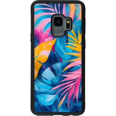 Samsung Galaxy S9 Case Hülle - Silikon schwarz Palms Blue