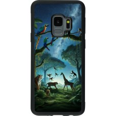 Samsung Galaxy S9 Case Hülle - Silikon schwarz Paradies der exotischen Tiere