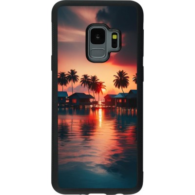Samsung Galaxy S9 Case Hülle - Silikon schwarz Paradies Malediven