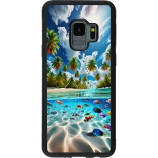 Samsung Galaxy S9 Case Hülle - Silikon schwarz Strandparadies