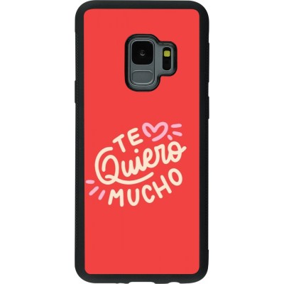 Samsung Galaxy S9 Case Hülle - Silikon schwarz Saint Valentines Day 26 Te quiero mucho