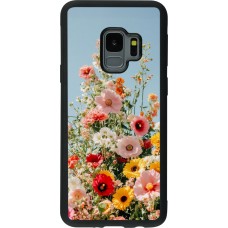 Samsung Galaxy S9 Case Hülle - Silikon schwarz Spring flowers 2026