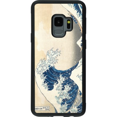 Samsung Galaxy S9 Case Hülle - Silikon schwarz Kunstbild - Die große Welle vor Kanagawa - Hokusai