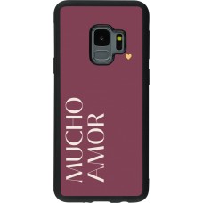 Samsung Galaxy S9 Case Hülle - Silikon schwarz Valentine 2024 mucho amor rosado