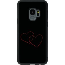 Samsung Galaxy S9 Case Hülle - Silikon schwarz Valentine 2023 attached heart