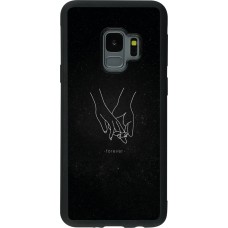 Samsung Galaxy S9 Case Hülle - Silikon schwarz Valentine 2023 hands forever