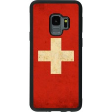 Hülle Samsung Galaxy S9 - Silikon schwarz Vintage Flag SWISS