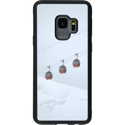 Samsung Galaxy S9 Case Hülle - Silikon schwarz Winter 22 ski lift