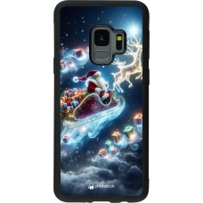 Samsung Galaxy S9 Case Hülle - Silikon schwarz Weihnachten 2023 Verzauberter Weihnachtsmann