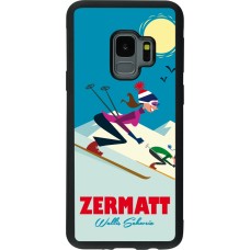 Samsung Galaxy S9 Case Hülle - Silikon schwarz Zermatt Ski Downhill