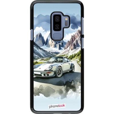 Samsung Galaxy S9+ Case Hülle - Porsche 911 Berg Aquarell