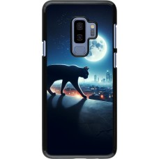 Samsung Galaxy S9+ Case Hülle - Schwarze Katze unter dem Vollmond
