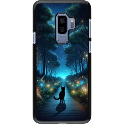 Samsung Galaxy S9+ Case Hülle - Schwarze Katze Spaziergang