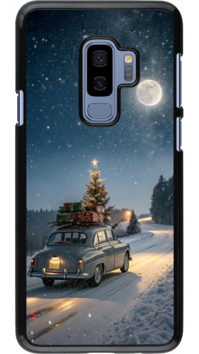 Samsung Galaxy S9+ Case Hülle - Christmas 25 Car with Tree Xmas