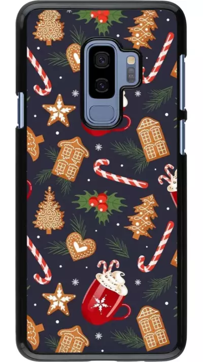 Samsung Galaxy S9+ Case Hülle - Christmas 25 Pattern Gingerbread House