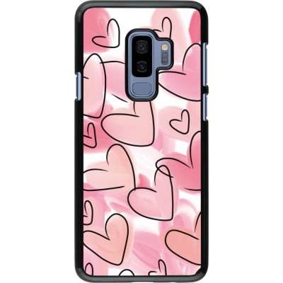 Samsung Galaxy S9+ Case Hülle - Easter 2023 pink hearts