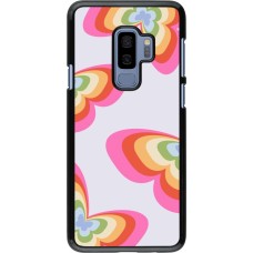 Samsung Galaxy S9+ Case Hülle - Easter 2024 rainbow butterflies