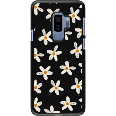 Samsung Galaxy S9+ Case Hülle - Easter 2024 white on black flower