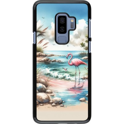 Samsung Galaxy S9+ Case Hülle - Flamingo Aquarell