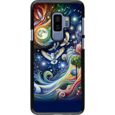 Samsung Galaxy S9+ Case Hülle - Fliegender Blumen-Eule