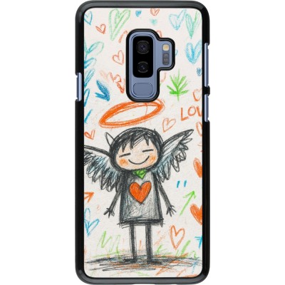 Samsung Galaxy S9+ Case Hülle - Little Angel Sketch Love