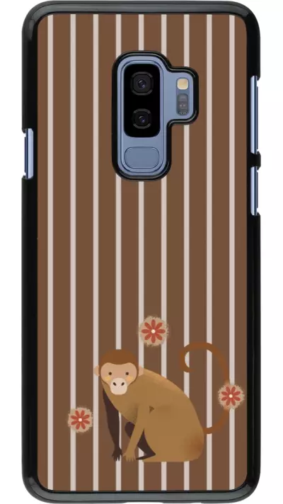 Samsung Galaxy S9+ Case Hülle - Monkey with stripes