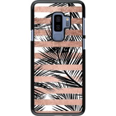 Hülle Samsung Galaxy S9+ - Palm trees gold stripes