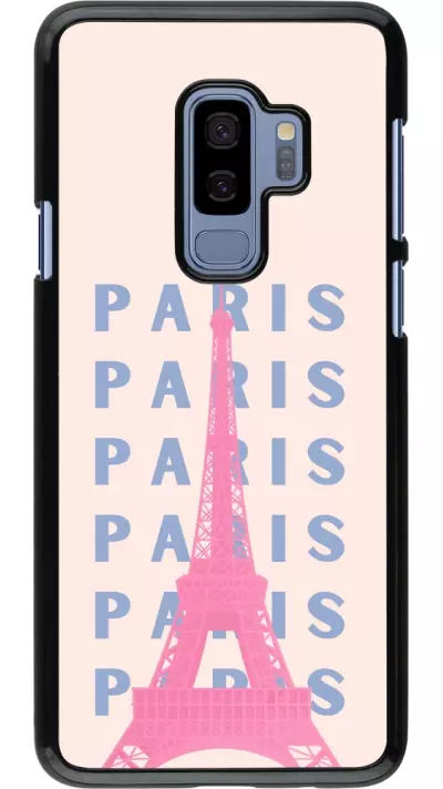 Samsung Galaxy S9+ Case Hülle - Paris Pink Print