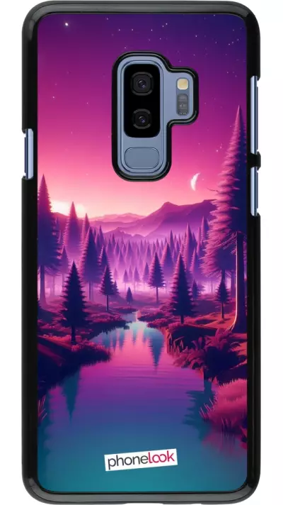 Samsung Galaxy S9+ Case Hülle - Lila-rosa Landschaft