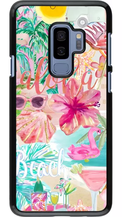 Samsung Galaxy S9+ Case Hülle - Preppy Collage Aloha