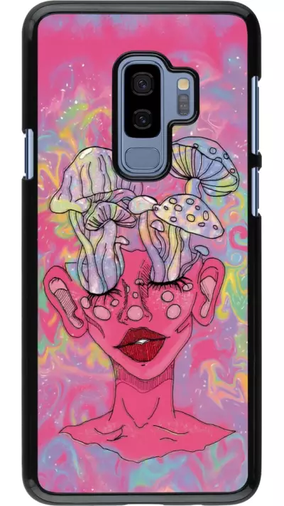 Samsung Galaxy S9+ Case Hülle - Psychedelic pink mushroom