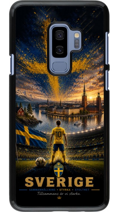 Samsung Galaxy S9+ Case Hülle - Fussball Schweden splash 2026