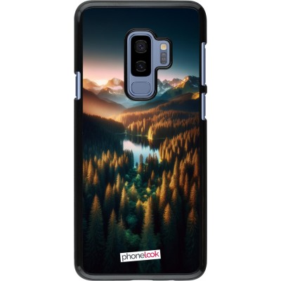Samsung Galaxy S9+ Case Hülle - Sonnenuntergang Waldsee