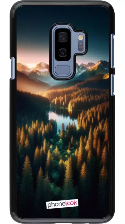 Samsung Galaxy S9+ Case Hülle - Sonnenuntergang Waldsee