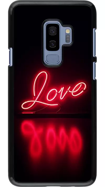 Samsung Galaxy S9+ Case Hülle - Valentine 2025 Neon Liebe