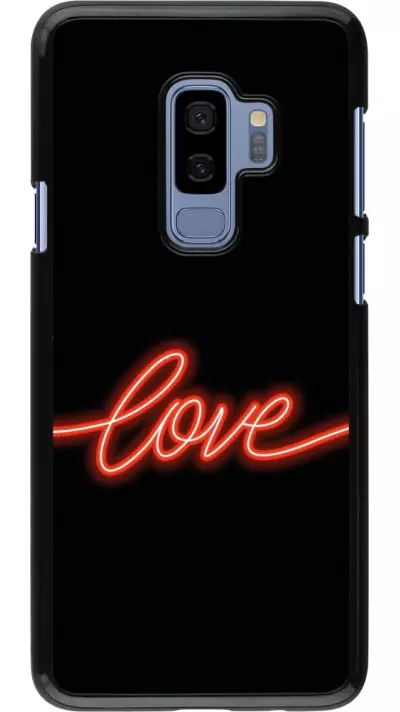 Samsung Galaxy S9+ Case Hülle - Valentine 2023 neon love