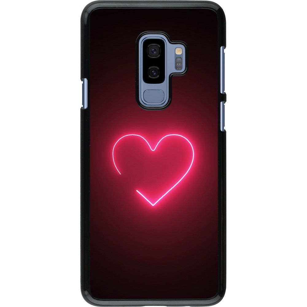 Samsung Galaxy S9+ Case Hülle - Valentine 2023 single neon heart