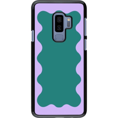 Samsung Galaxy S9+ Case Hülle - Wavy Rectangle Green Purple