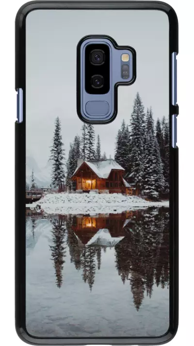 Samsung Galaxy S9+ Case Hülle - Winter 25 Winter house forest afternoon