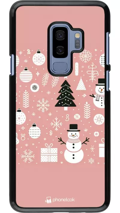 Samsung Galaxy S9+ Case Hülle - Weihnachten 2024 Rose Schneemann Weihnachten