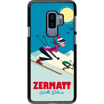 Samsung Galaxy S9+ Case Hülle - Zermatt Ski Downhill