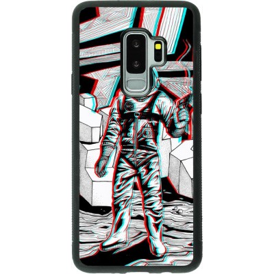 Hülle Samsung Galaxy S9+ - Silikon schwarz Anaglyph Astronaut