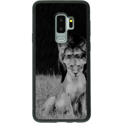 Hülle Samsung Galaxy S9+ - Silikon schwarz Angry lions