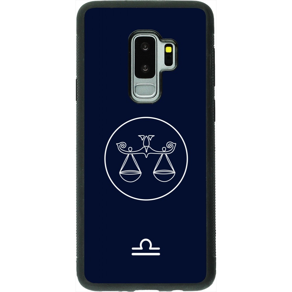 Samsung Galaxy S9+ Case Hülle - Silikon schwarz Astrologie Waage