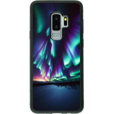 Samsung Galaxy S9+ Case Hülle - Silikon schwarz Funkelndes Nordlicht