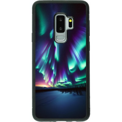 Samsung Galaxy S9+ Case Hülle - Silikon schwarz Funkelndes Nordlicht